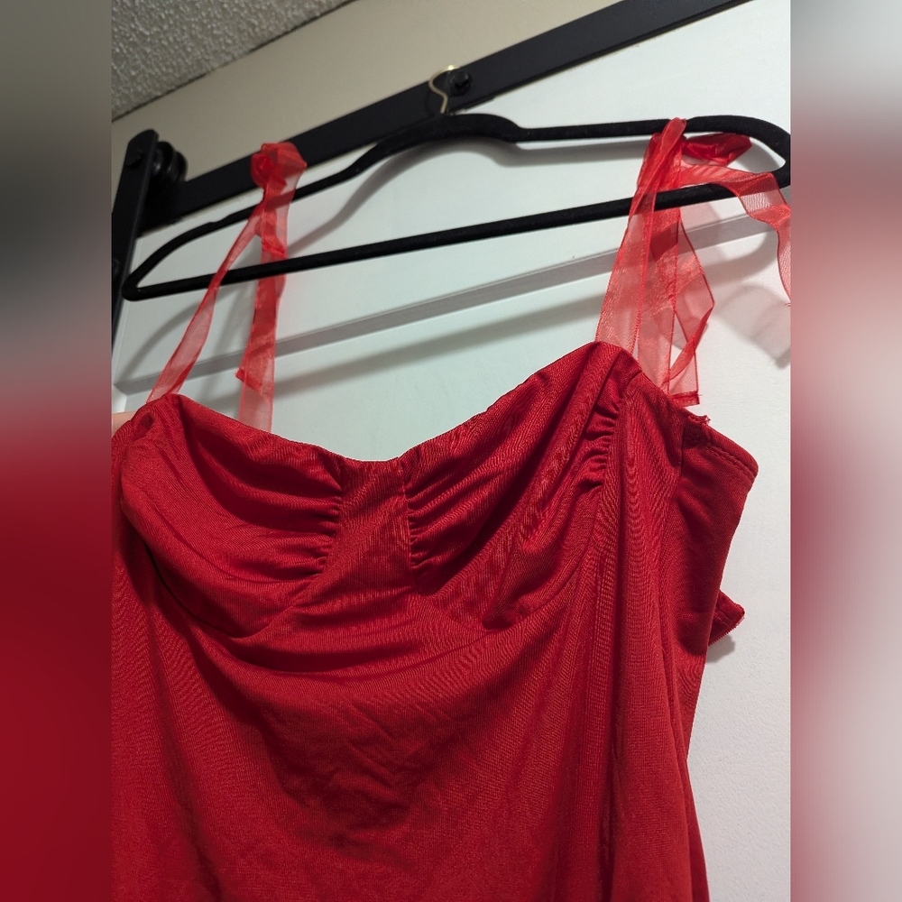 Princess Polly Red Bow Body Suit